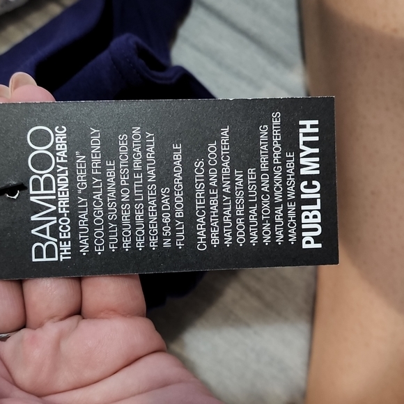 NwT Public Myth Bamboo Booty Shorts - Grape, size Large - Picture 4 of 7